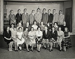 Junior UOL chapter of St. Vladimir parish (Ambridge, Pennsylvania). 1961. (credit: Ukrainian History and Education Center. Metr. Kuschak Memorial Archives)